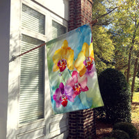 Orchids in Watercolor House Flag