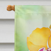 Orchids in Watercolor House Flag
