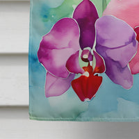 Orchids in Watercolor House Flag