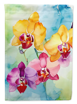 Orchids in Watercolor House Flag