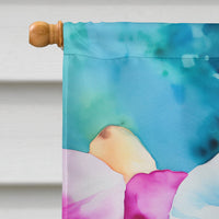 Orchids in Watercolor House Flag