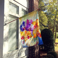 Orchids in Watercolor House Flag