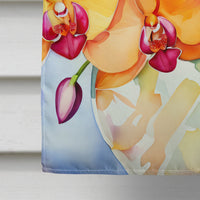 Orchids in Watercolor House Flag