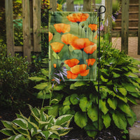 California California Poppies in Watercolor Garden Flag