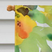 Connecticut Mountain Laurels in Watercolor House Flag