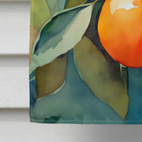 Florida Orange Blossom in Watercolor House Flag