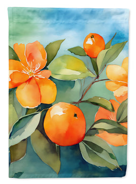 Florida Orange Blossom in Watercolor House Flag