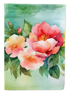 Georgia Cherokee Rose in Watercolor House Flag