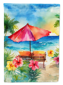Hawaii Hawaiian Hibiscus in Watercolor House Flag