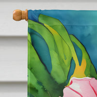 Hawaii Hawaiian Hibiscus in Watercolor House Flag