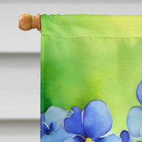 Illinois Violet in Watercolor House Flag