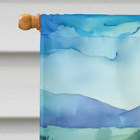 Iowa Wild Prairie Roses in Watercolor House Flag