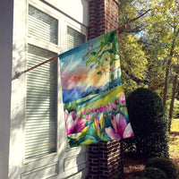 Louisiana Magnolias in Watercolor House Flag