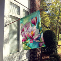 Louisiana Magnolias in Watercolor House Flag