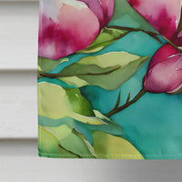 Louisiana Magnolias in Watercolor House Flag