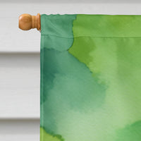 Maine White Pine Cone and Tassels in Watercolor House Flag