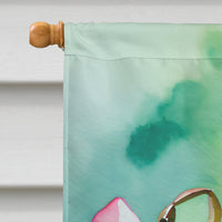 Minnesota Pink and White Lady�s Slippers in Watercolor House Flag