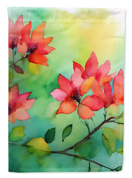 Missouri Hawthorns in Watercolor House Flag