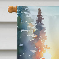 Montana Bitterroot in Watercolor House Flag