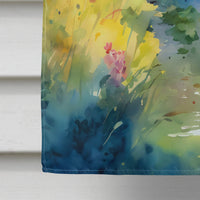 Montana Bitterroot in Watercolor House Flag