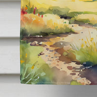 Montana Bitterroot in Watercolor House Flag