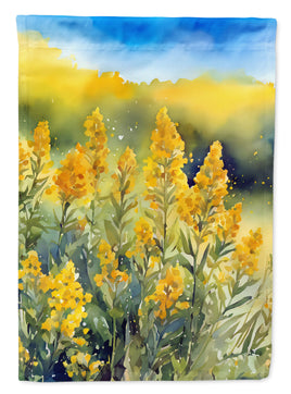 Nebraska Goldenrod in Watercolor House Flag