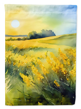 Nebraska Goldenrod in Watercolor House Flag