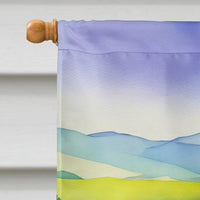 New Hampshire Purple Lilac in Watercolor House Flag