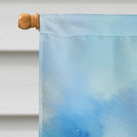 New Hampshire Purple Lilac in Watercolor House Flag