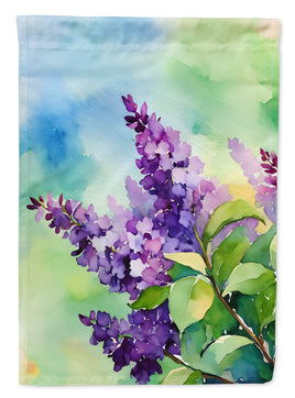 New Hampshire Purple Lilac in Watercolor House Flag
