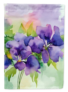 New Jersey Violet in Watercolor House Flag