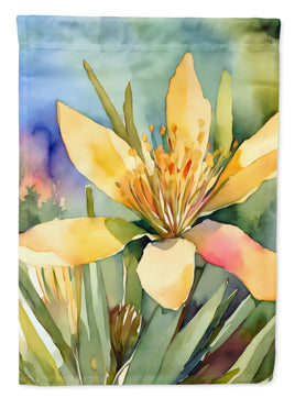 New Mexico Yucca Flower in Watercolor House Flag