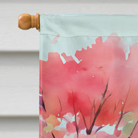 North Carolina Dogwoods in Watercolor House Flag
