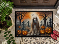 Afghan Hound Spooky Halloween Doormat 18x27