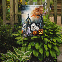 American Eskimo Spooky Halloween Garden Flag
