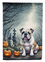 English Bulldog Spooky Halloween House Flag