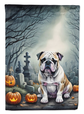 English Bulldog Spooky Halloween House Flag