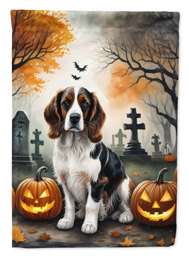 Welsh Springer Spaniel Spooky Halloween House Flag
