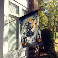 Flying Witch Spooky Halloween House Flag