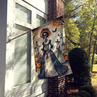 La Catrina Skeleton Spooky Halloween House Flag