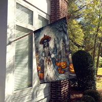 La Catrina Skeleton Spooky Halloween House Flag