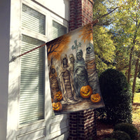 Mummies Spooky Halloween House Flag