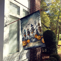 Mariachi Skeleton Band Spooky Halloween House Flag