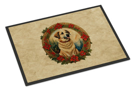 Anatolian Shepherd Dog Christmas Flowers Doormat