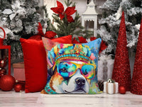 Akita Hippie Dawg Fabric Decorative Pillow