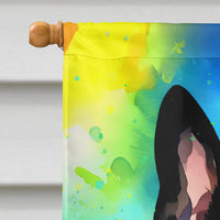 Boston Terrier Hippie Dawg House Flag