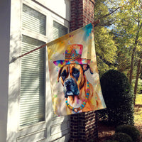 Boxer Hippie Dawg House Flag