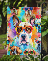 Boxer Hippie Dawg Garden Flag