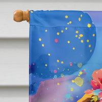 English Bulldog Hippie Dawg House Flag