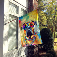 Bullmastiff Hippie Dawg House Flag